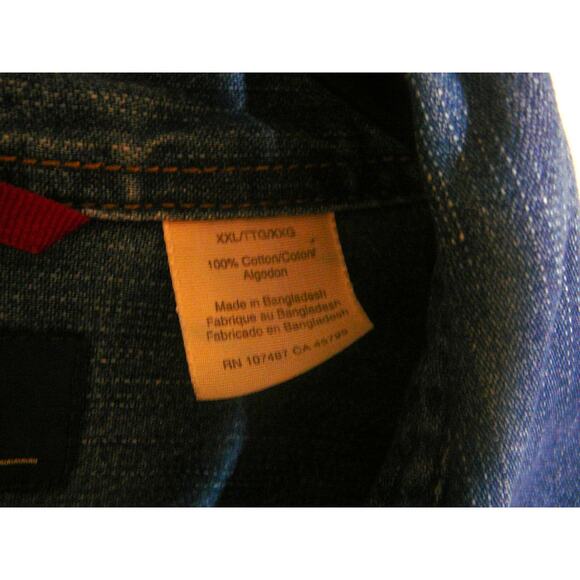 Vtg Levi Signature Denim Button Up with button down collar men's XXL - Picture 9 of 9